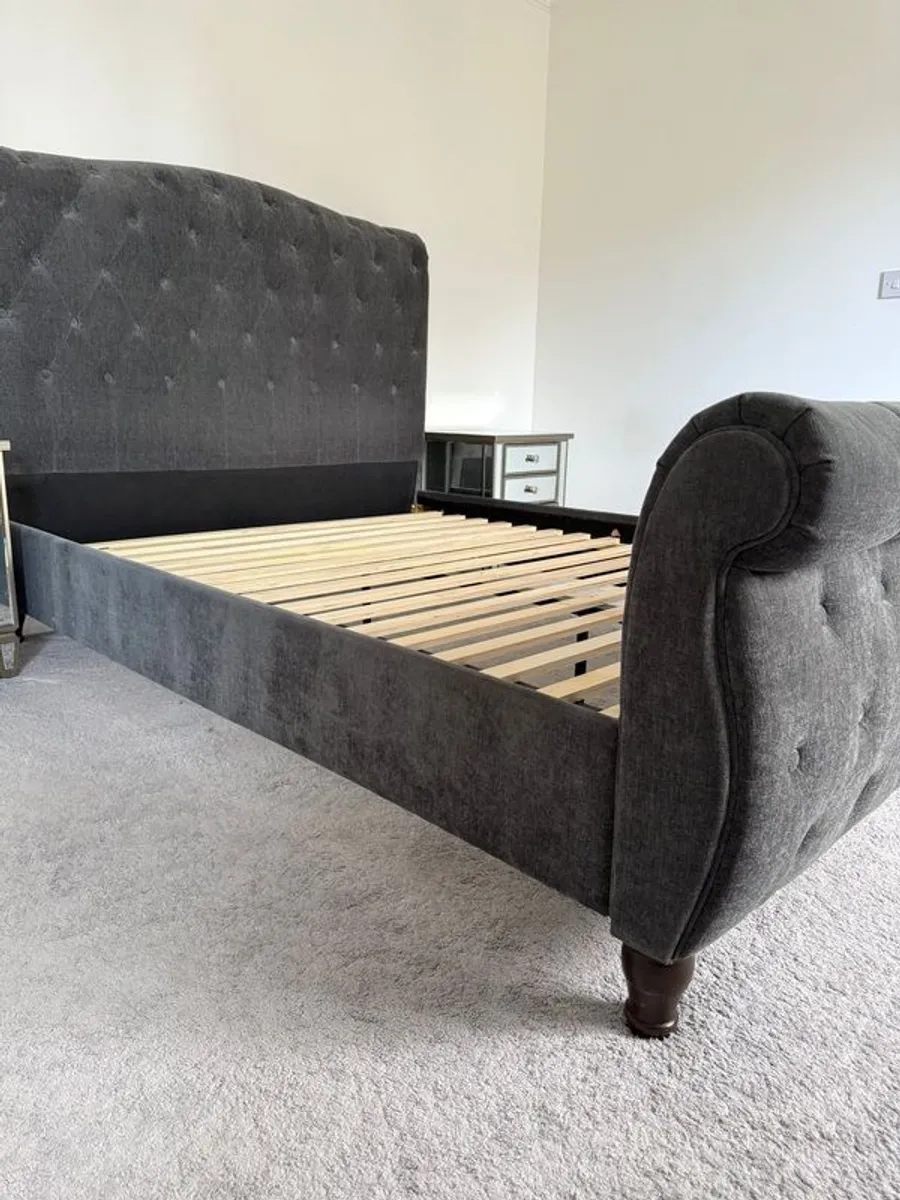 King Bed + bedside For Sale - Image 4