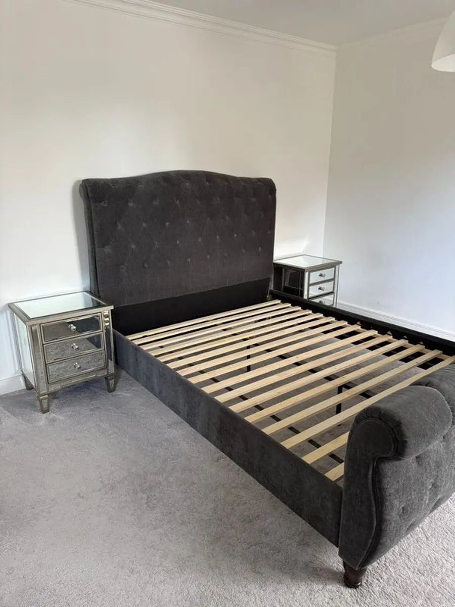 King Bed + bedside For Sale - Image 1