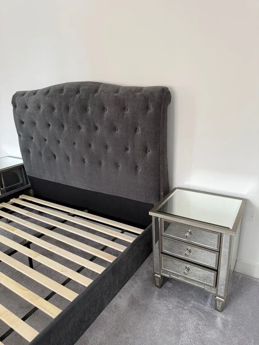 King Bed + bedside For Sale - Image 2