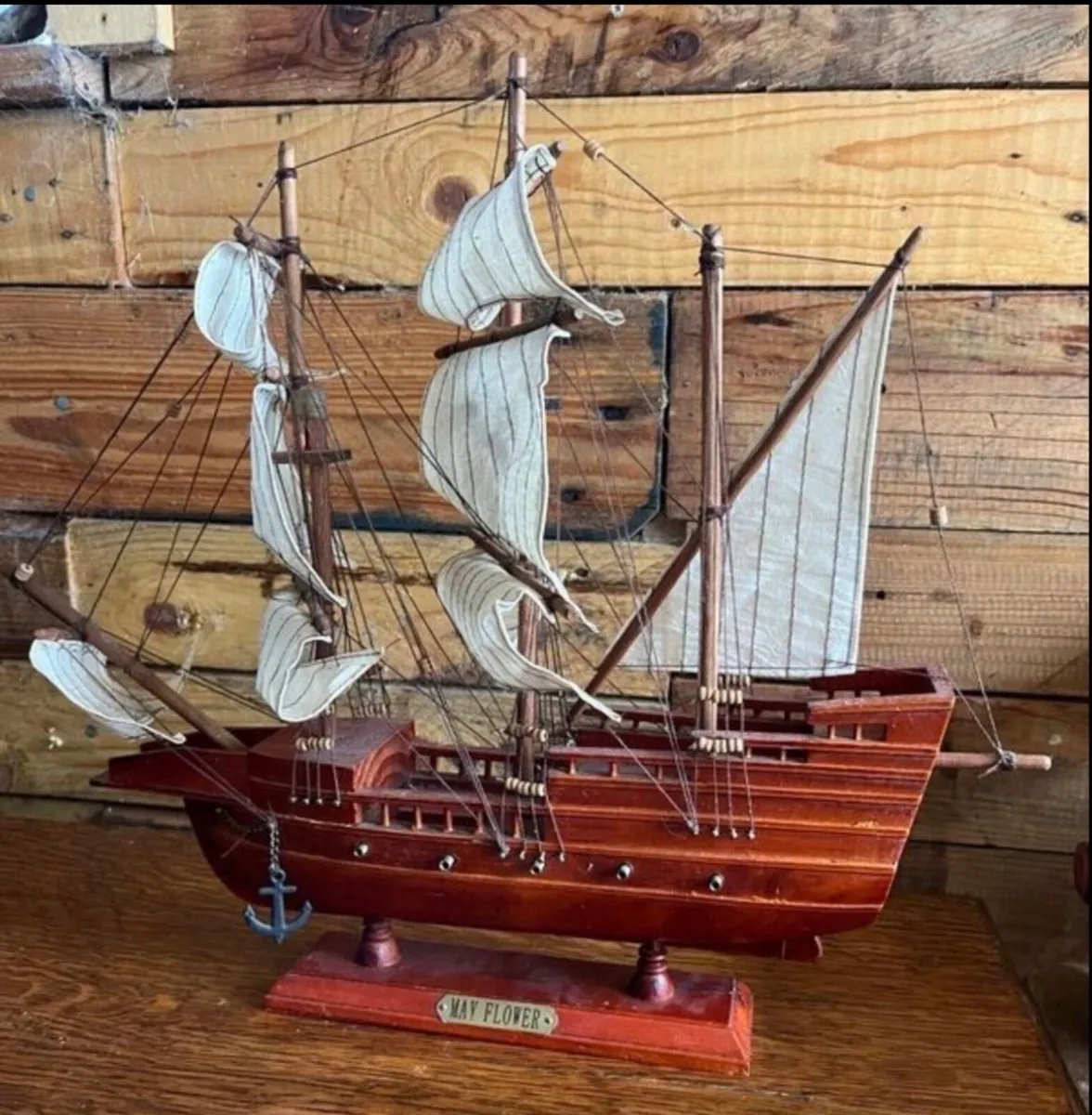 Vintage model ship - The Mayflower - Image 3