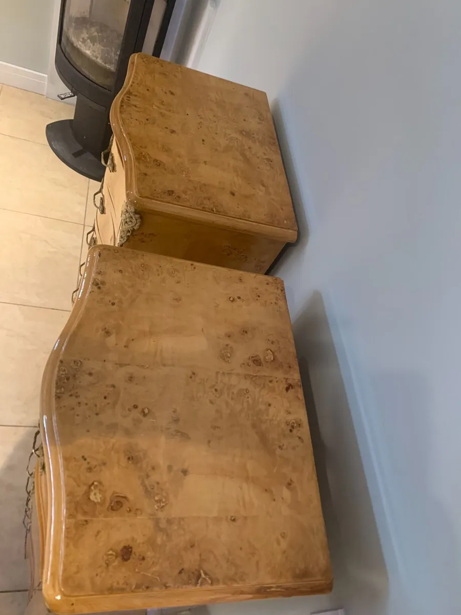 two antique burr seven drawer chest - Image 2