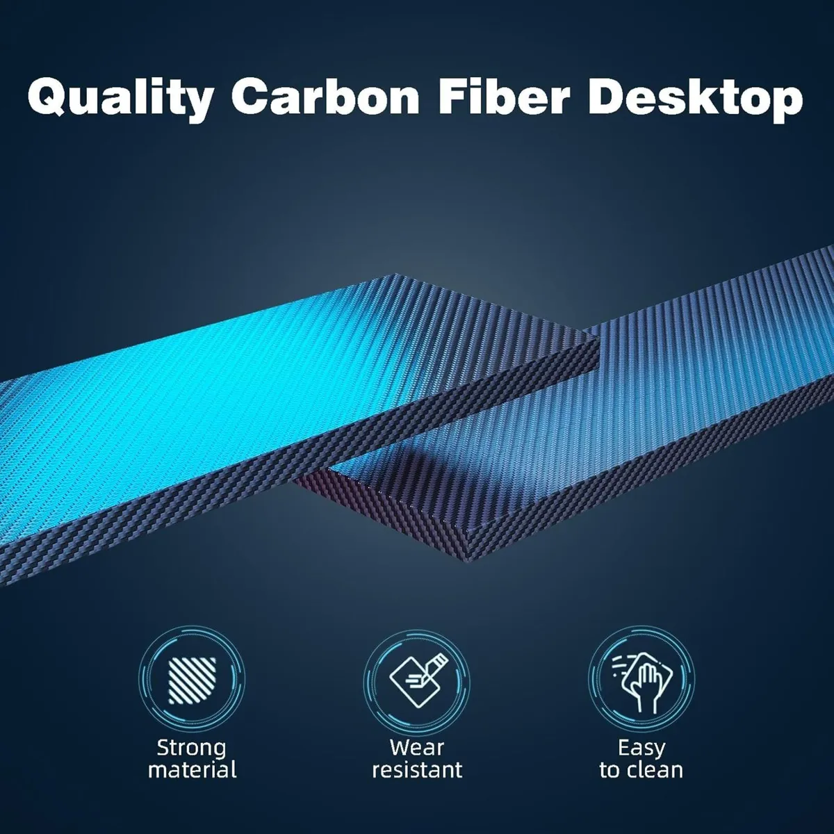 Computer Desk with Power Outlets LED Strip 50.8 - Image 3