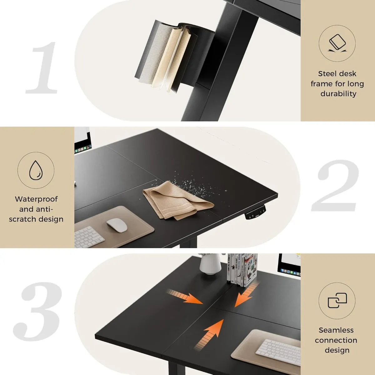 Height-Adjustable Electric Desk 140x80 cm - Image 4