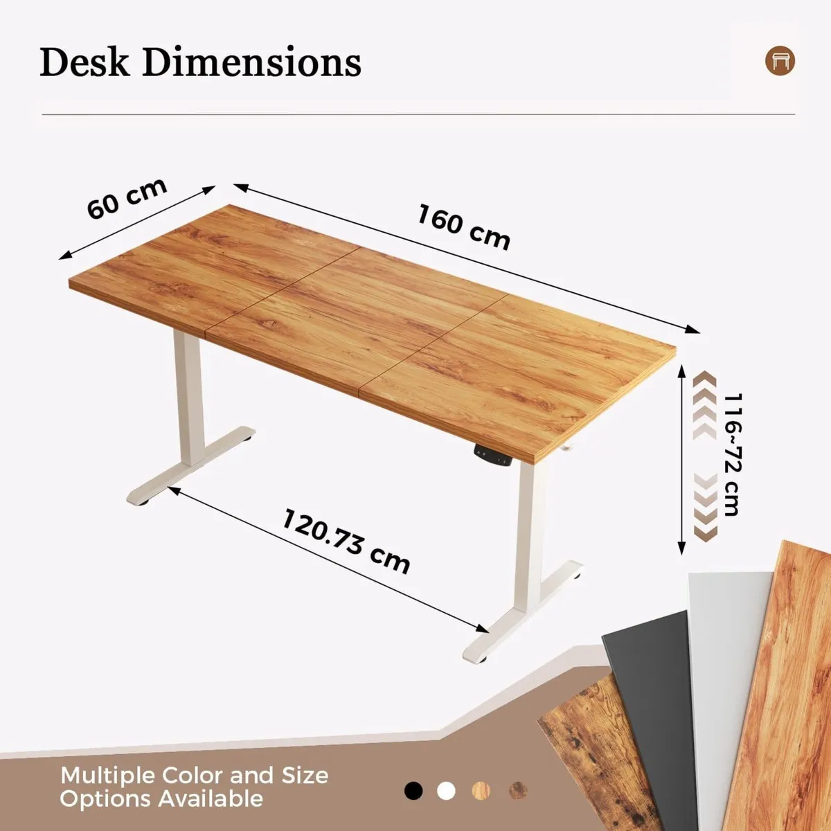 Height-Adjustable Desk Electric Sit-Stand Office - Image 2