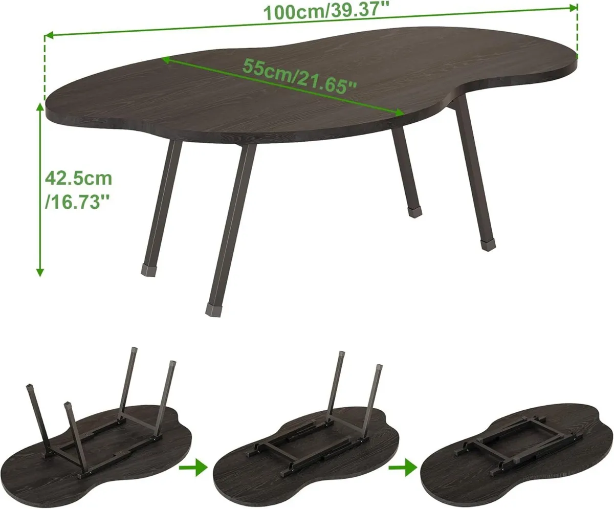 Folding Coffee Table Modern Tables for Living - Image 3