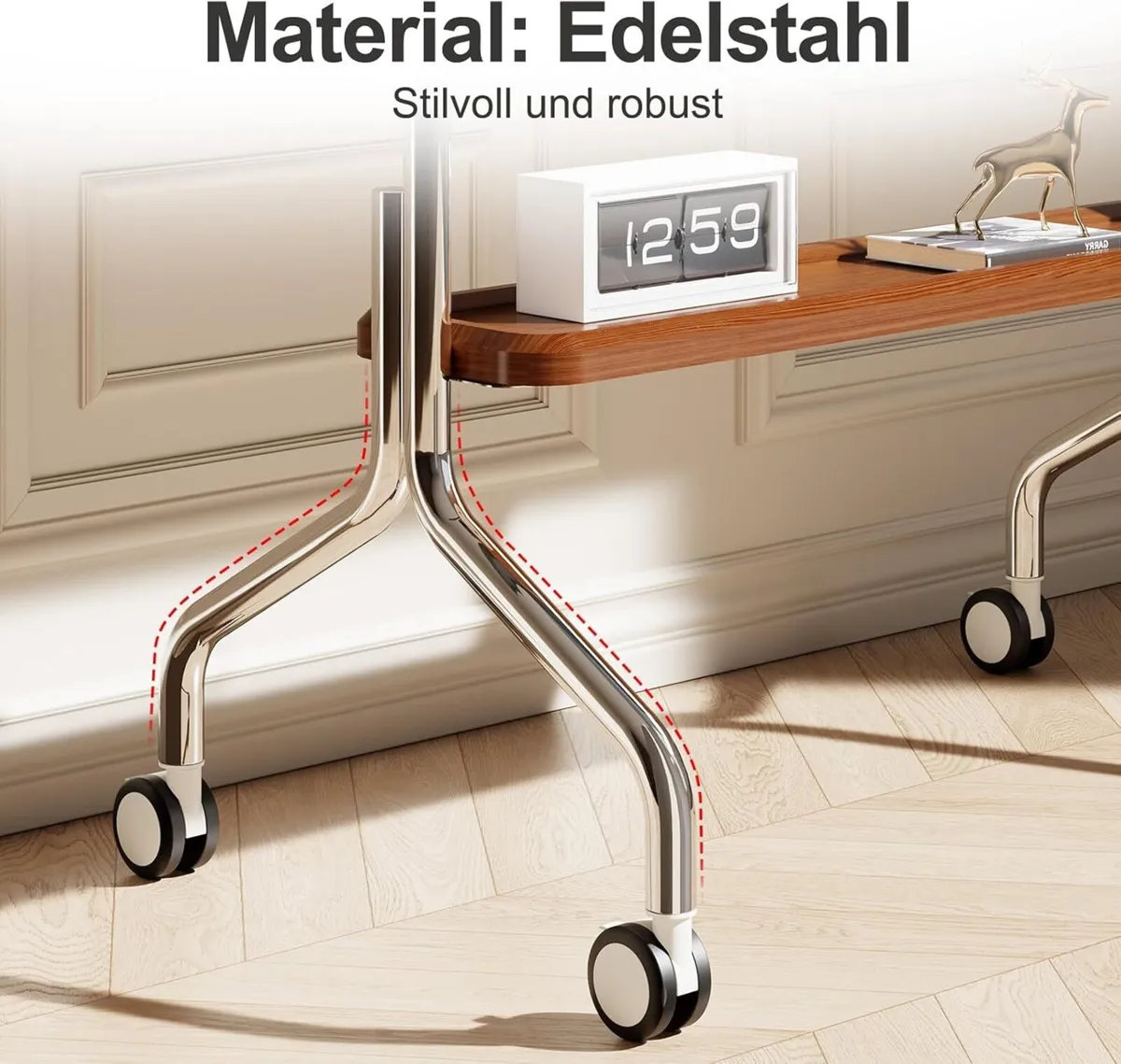 Mobile TV Cart Easel Rolling Stand for 32 to 75 - Image 3