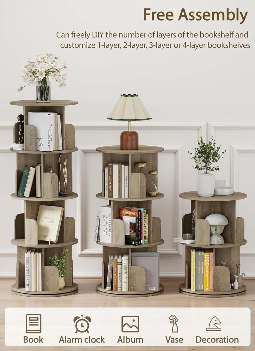 Rotating Bookshelf 360degrees revolving bookcase - Image 3