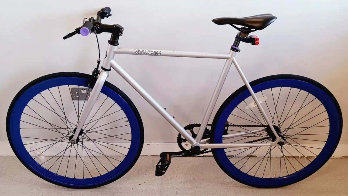 Large vital fixie road bike + lock - Image 1
