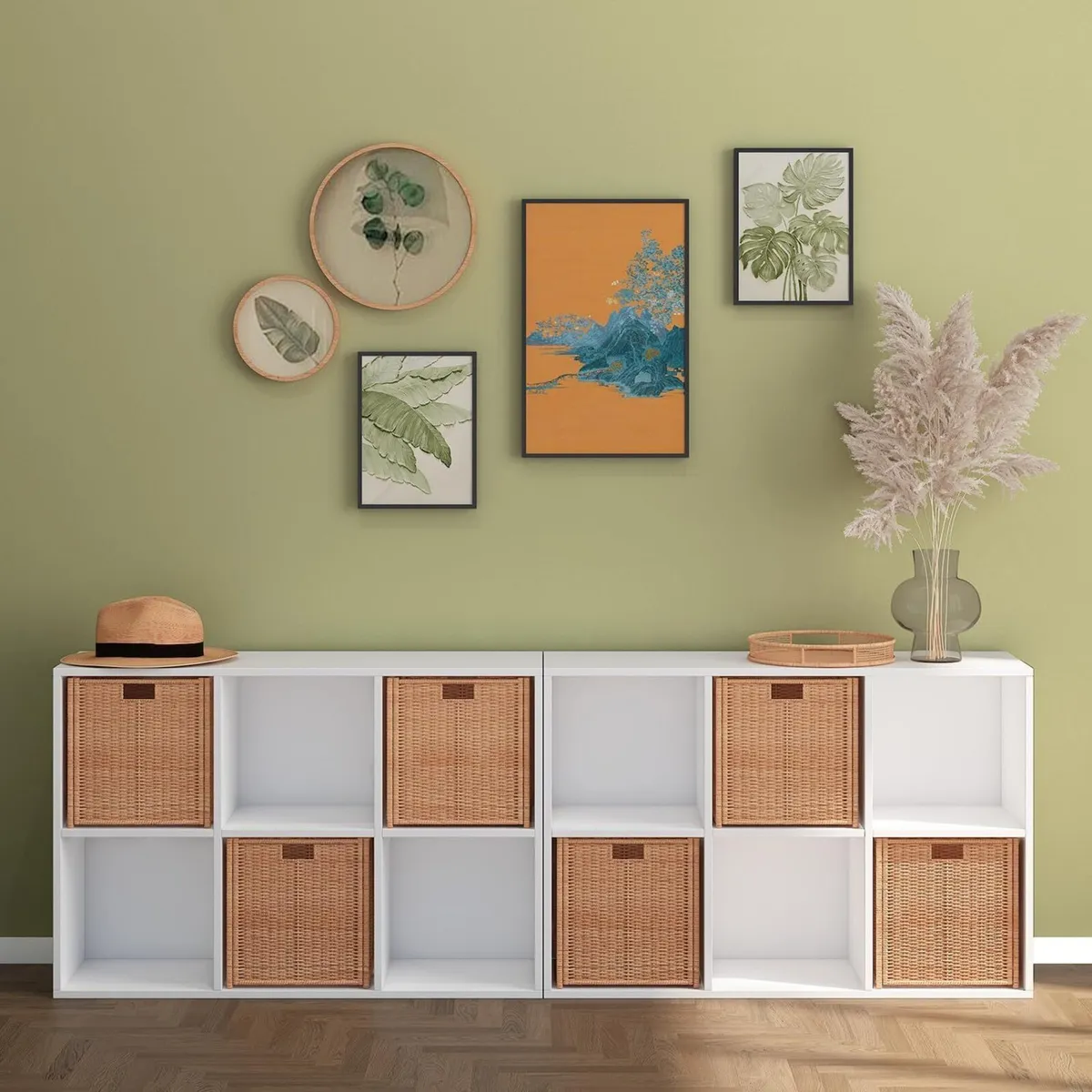 Bookcase Bookshelf Wooden 6 Cube Storage Organizer - Image 2