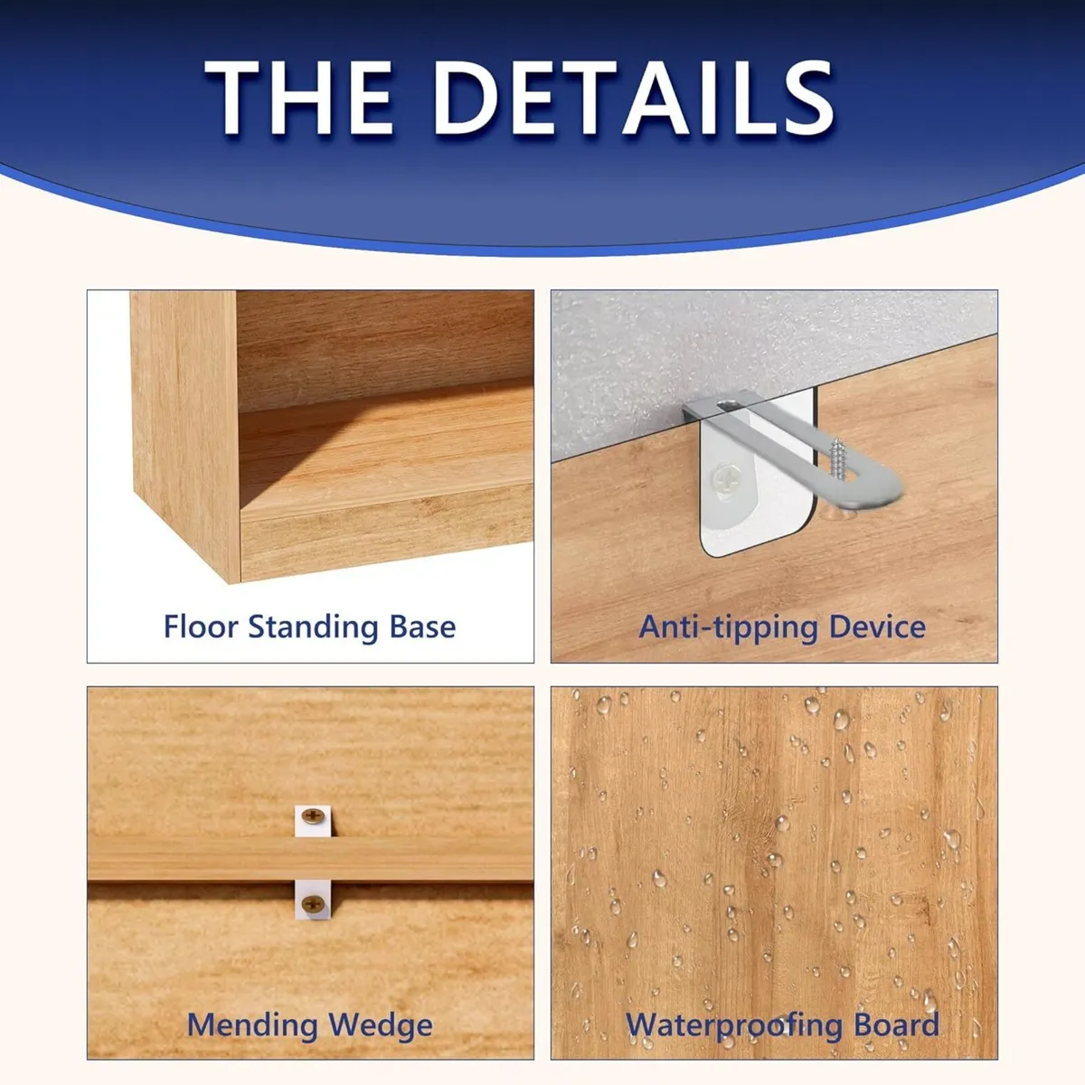 Bookcase 10 Cube Wooden Bookshelf with Base - Image 4