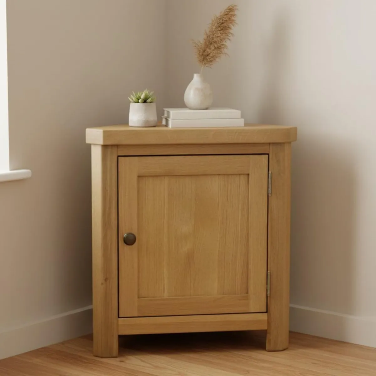 urniture Painted Corner Cabinet Small Storage - Image 1