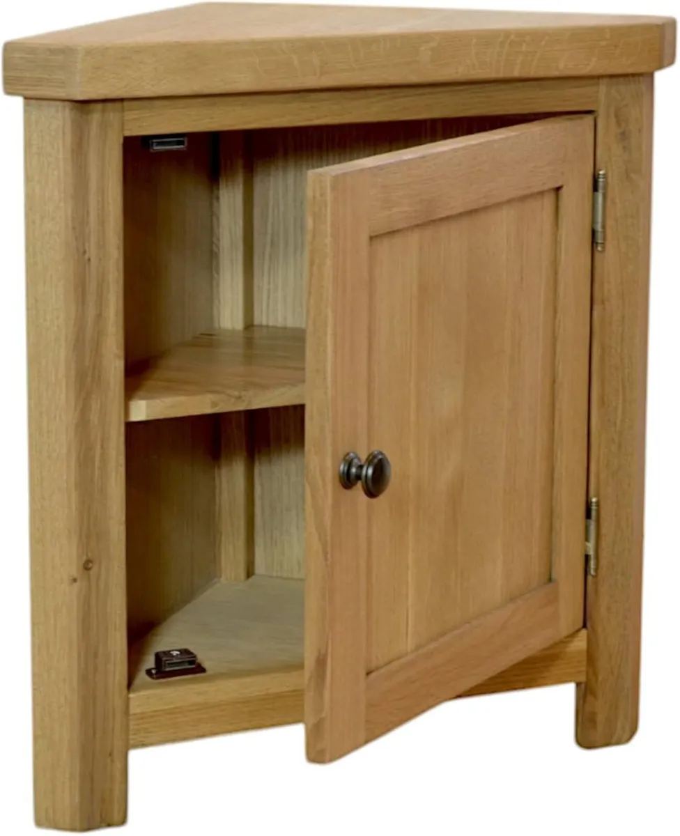 urniture Painted Corner Cabinet Small Storage - Image 4