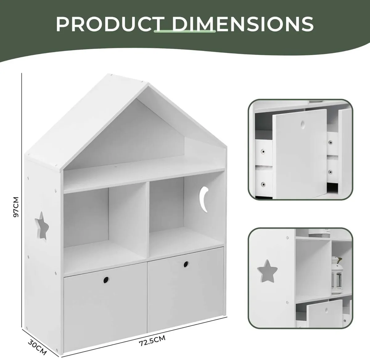 Children's Bookcase Shelf bedroom cabinet Shape - Image 3