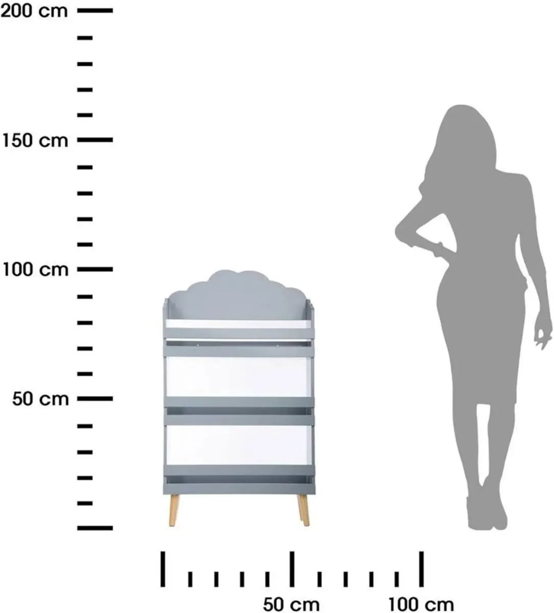 Children's Book Shelf 3-tier Bookcase Storage for - Image 2