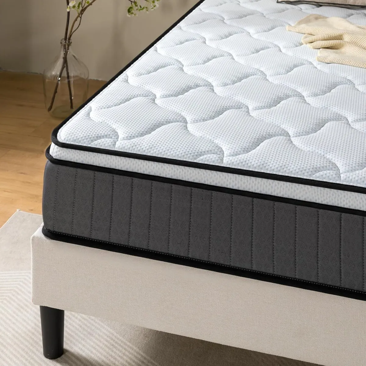 Memory Foam Pocket Sprung Mattress White 90 x 190 - Image 3