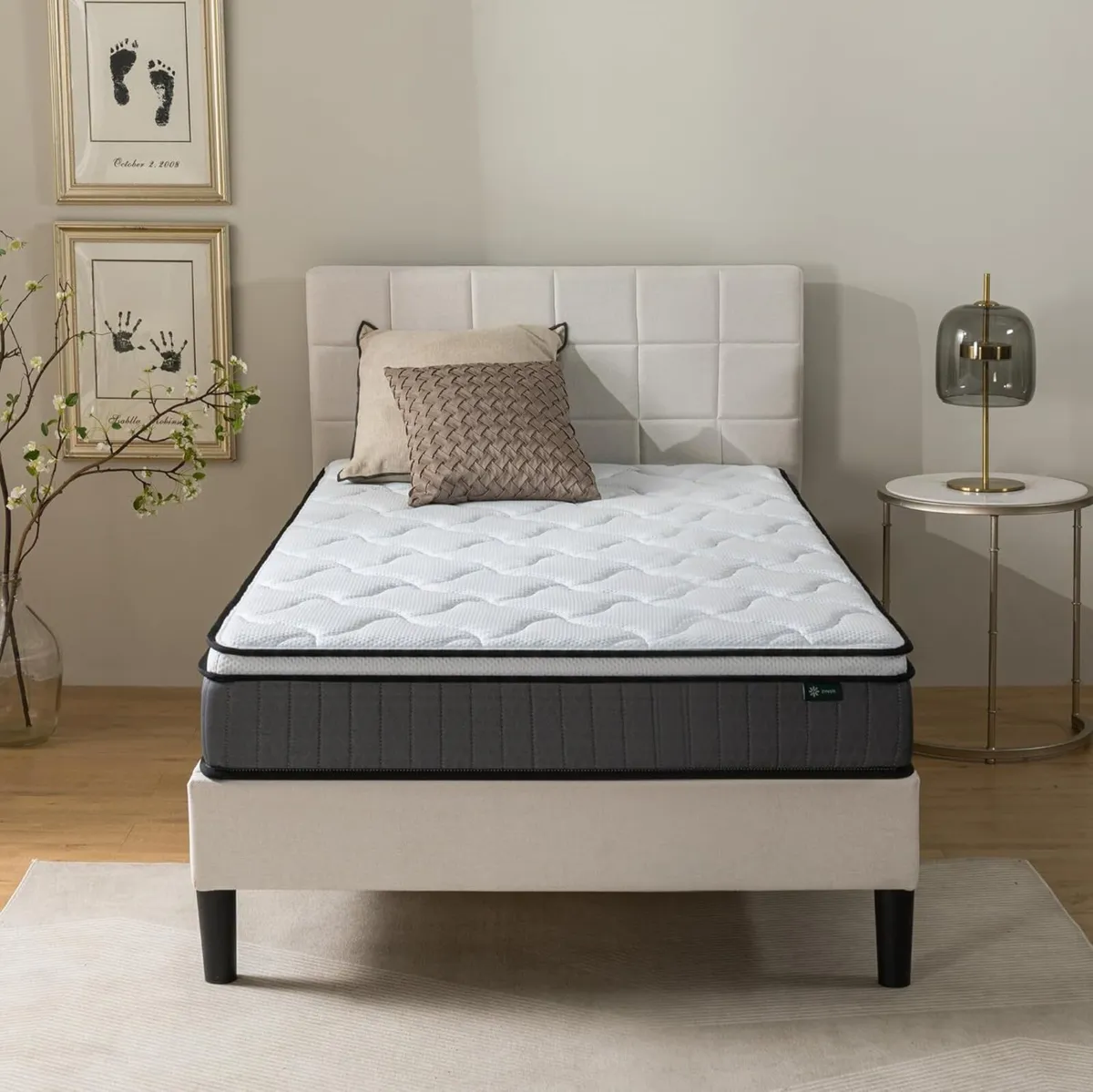 Memory Foam Pocket Sprung Mattress White 90 x 190 - Image 1