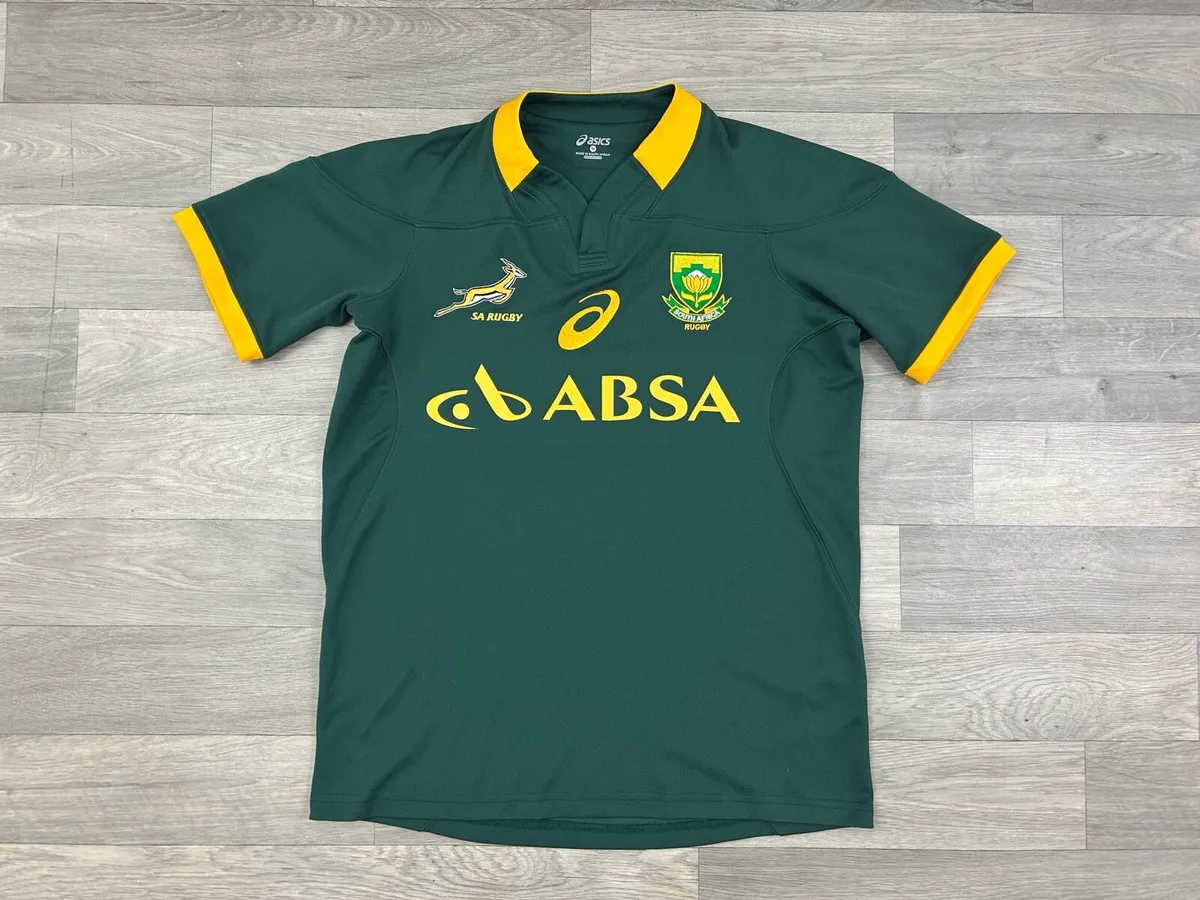 ASICS South Africa Rugby Jersey Shirt Mens Medium - Image 1