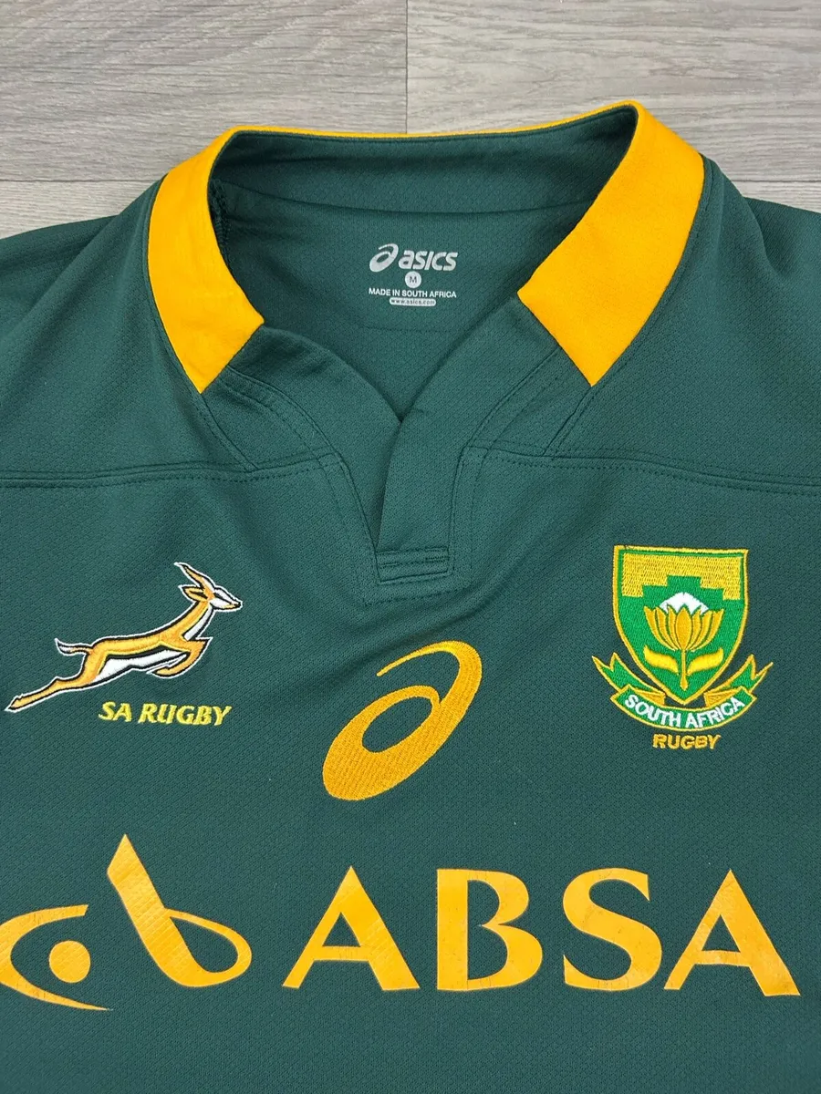 ASICS South Africa Rugby Jersey Shirt Mens Medium - Image 3