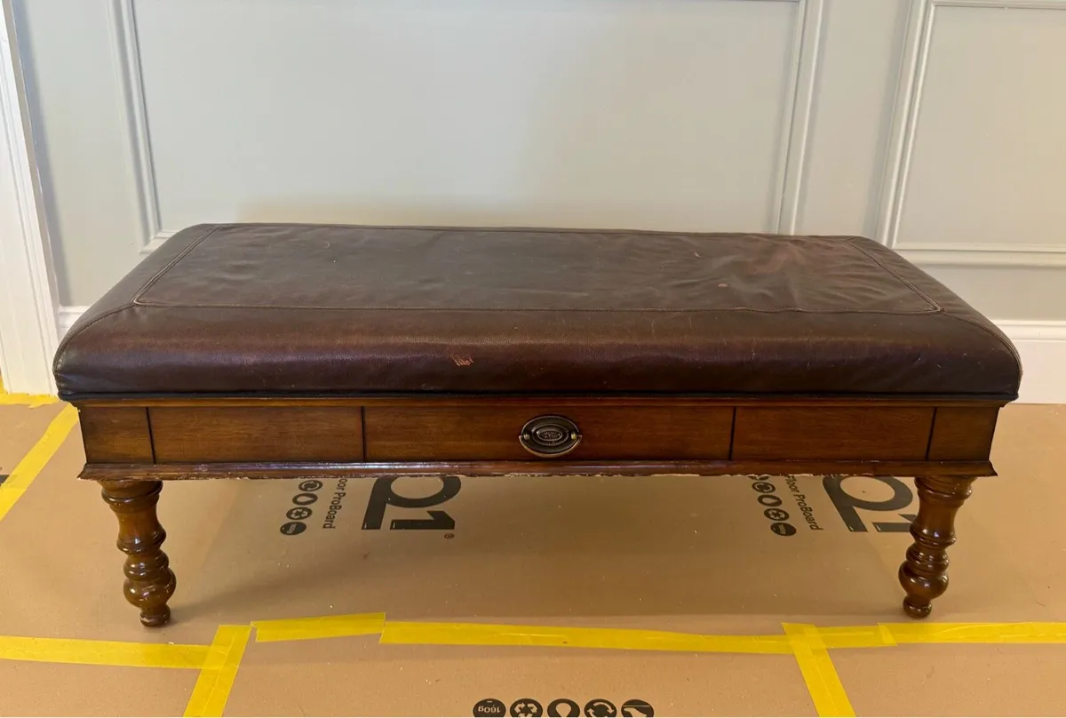 Mindy Brownes Leather Top Coffee Table - Image 1