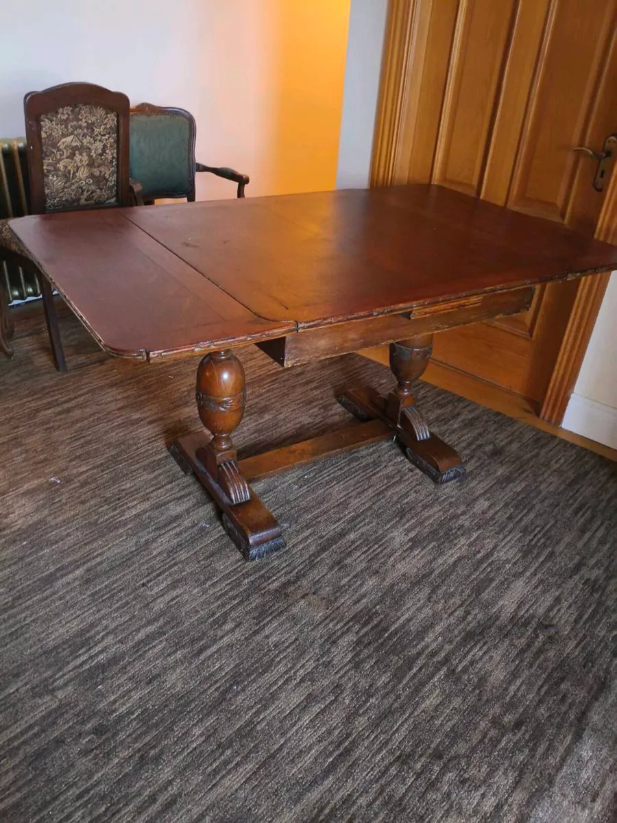 Lovely old detailed table,2 chairs 100 euro - Image 2