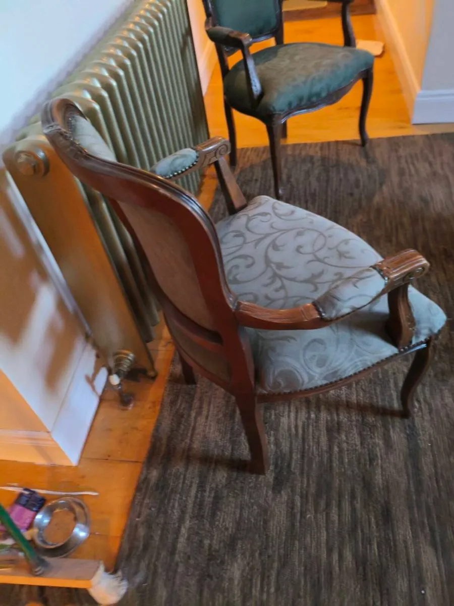 2 beautiful antique effect chairs 2 for 200 - Image 3