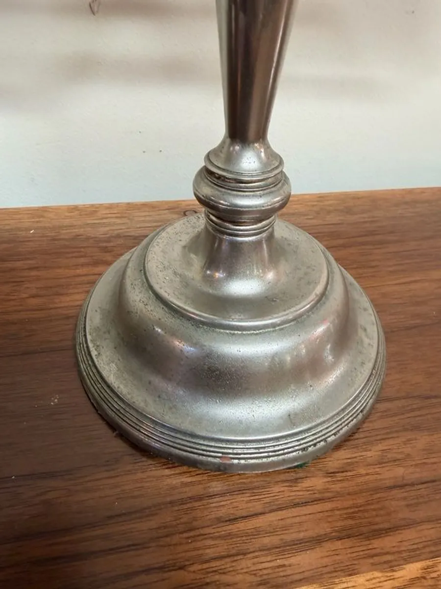 Beautiful Three Branch Pewter Candelabra - Image 4