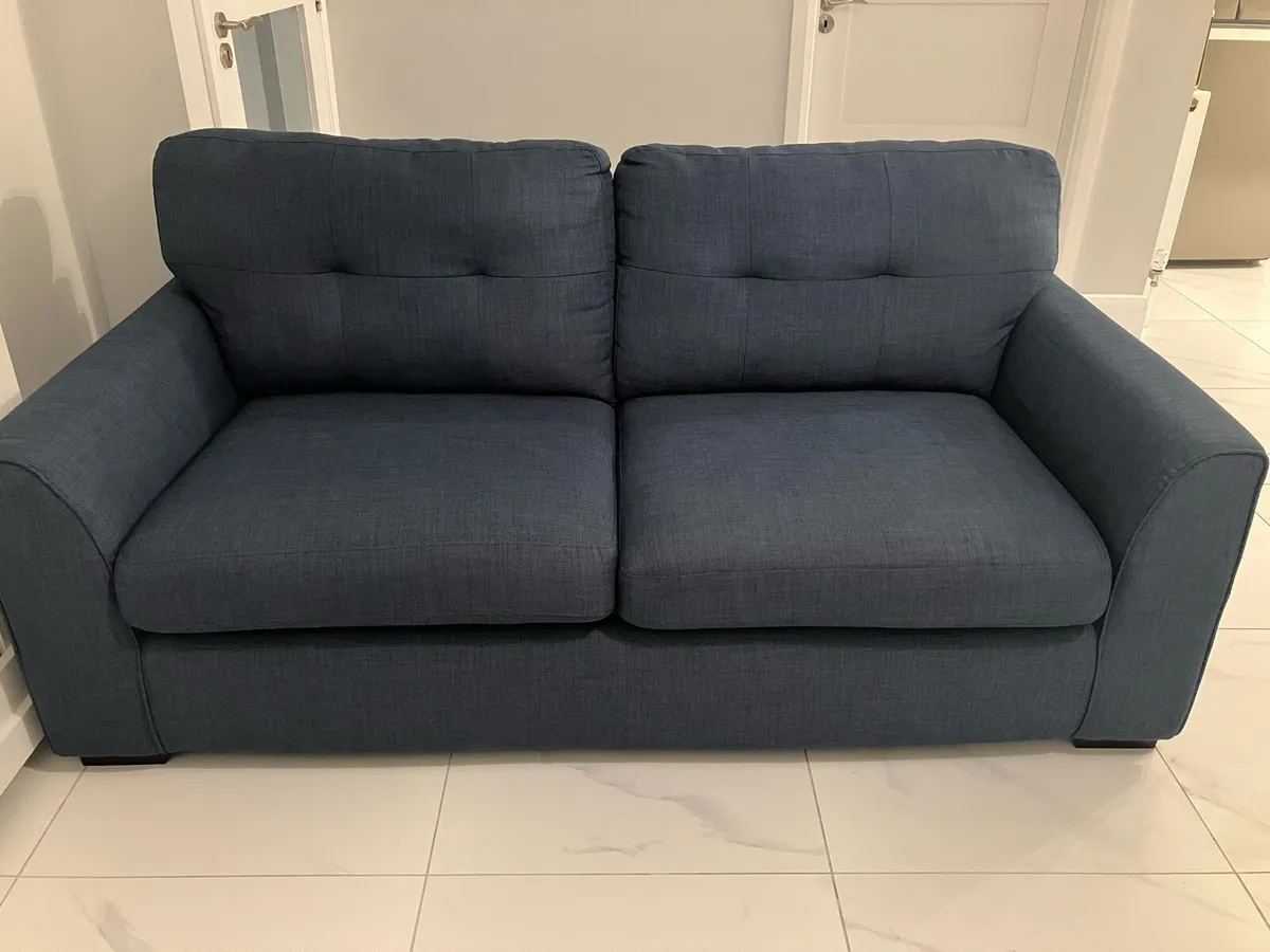 3 Seater Navy Sofa - Image 1