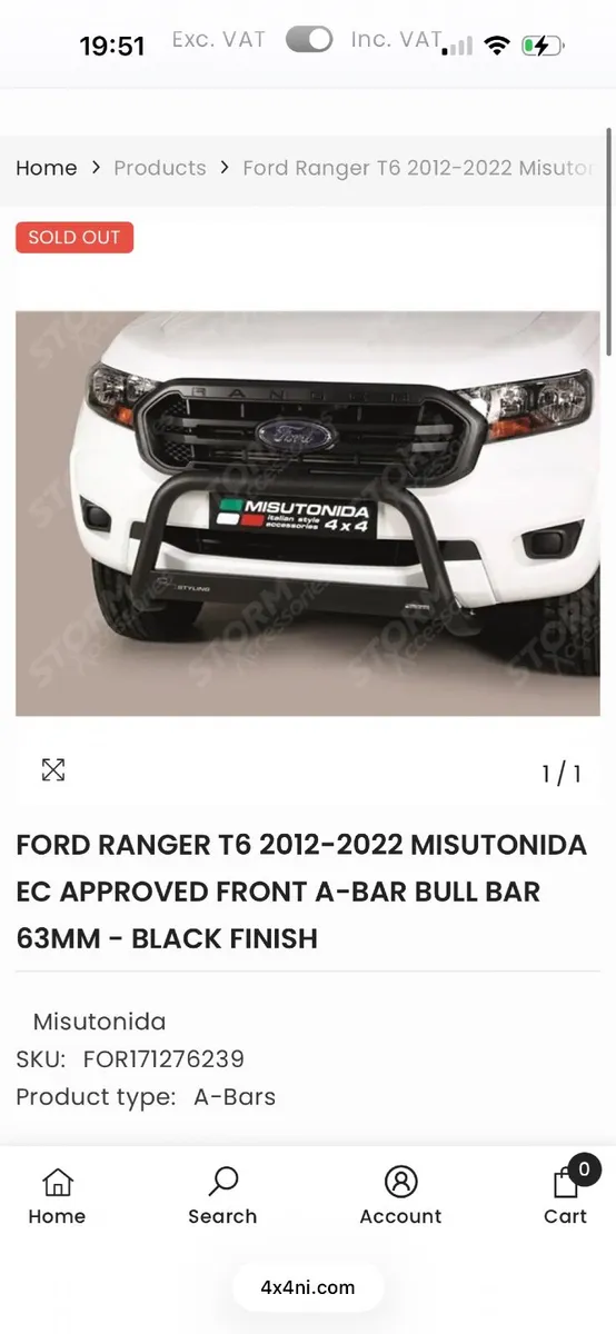 Ford Ranger bull bar - Image 1