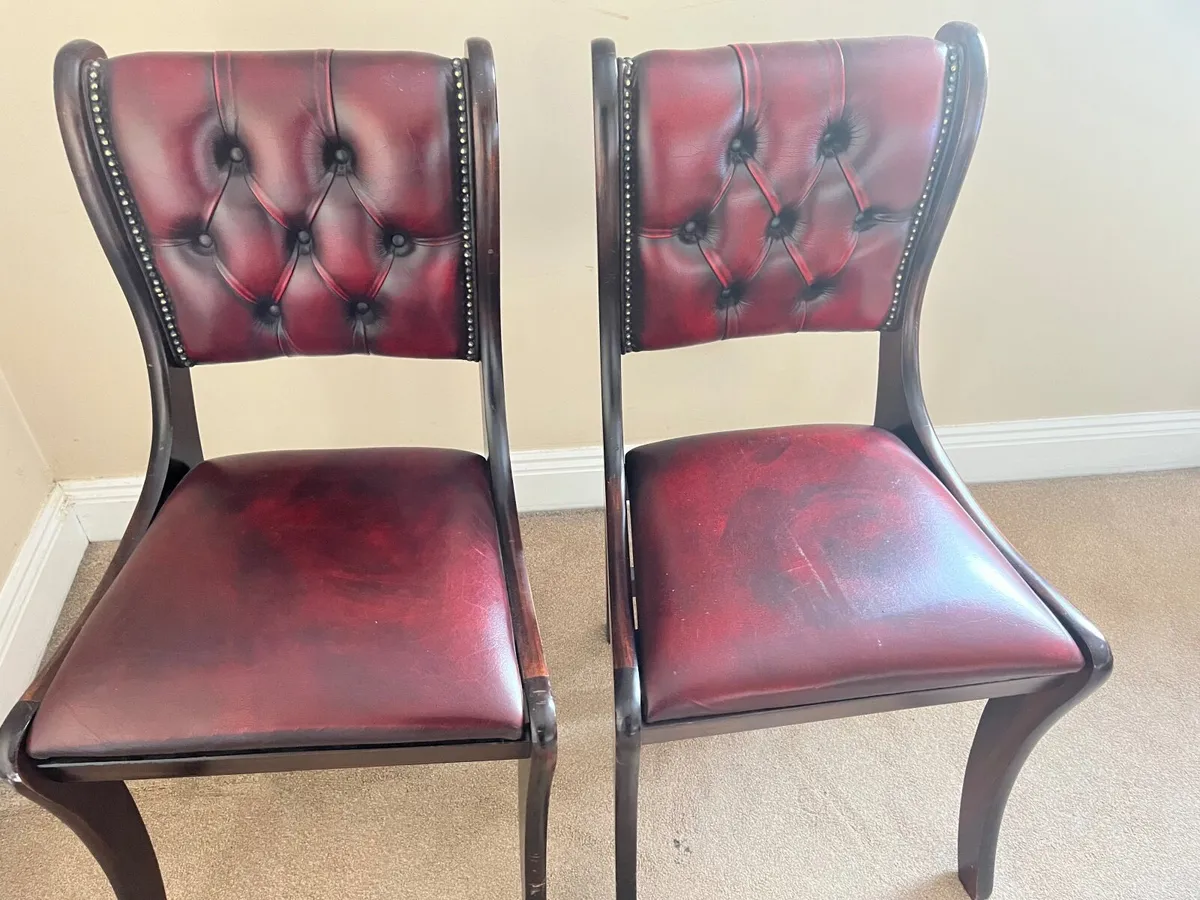 Leather Chairs 4 no - Image 2