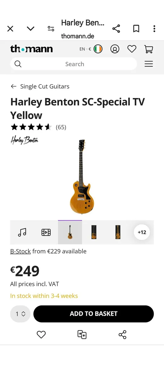 Harley Benton sg special TV yellow - Image 1