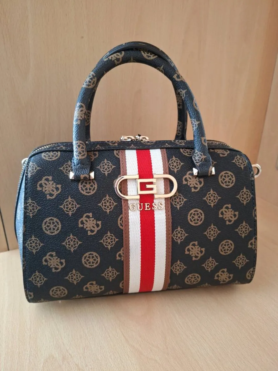 GUESS monogram handbag + matching wallet set - Image 2