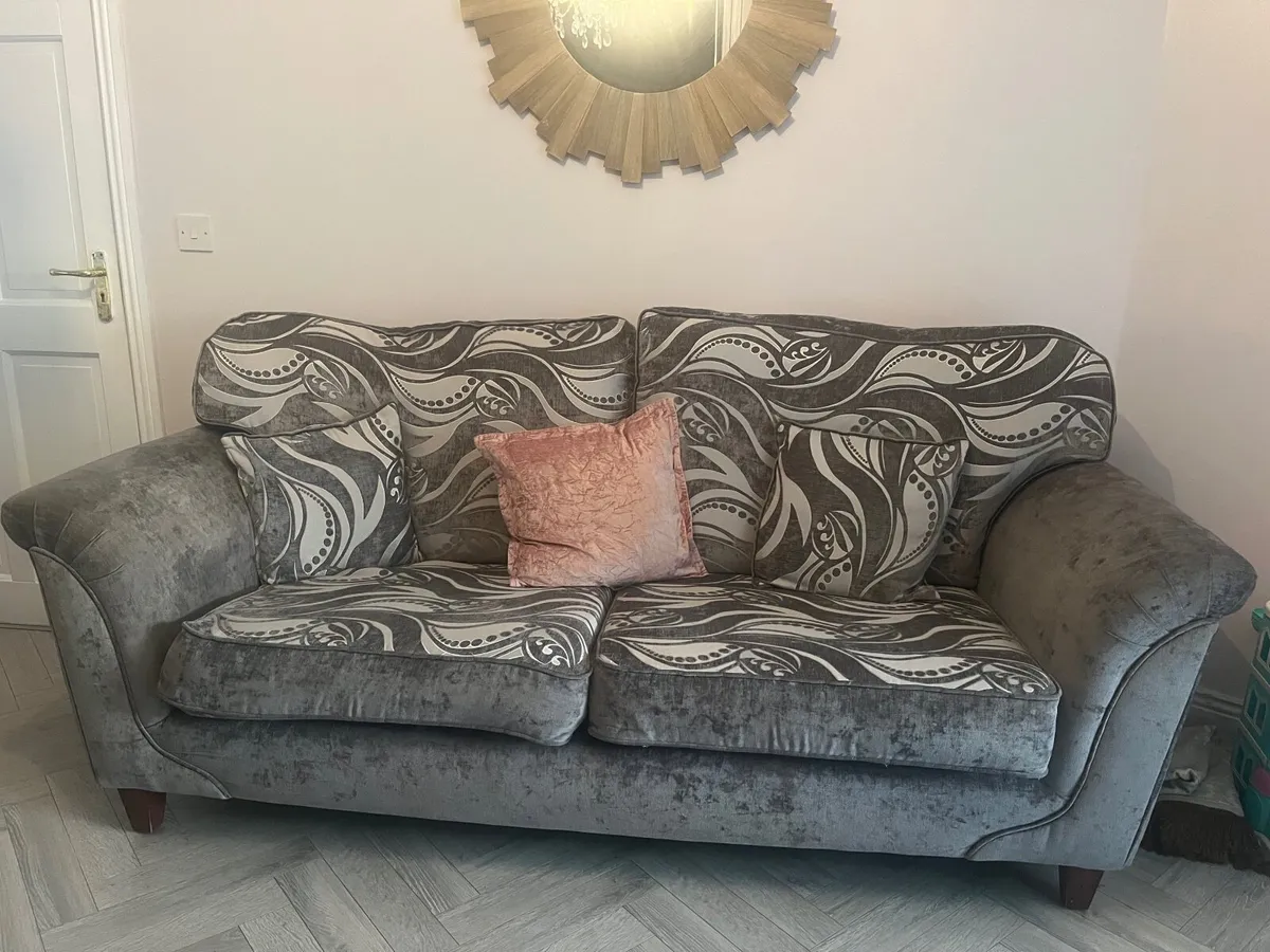 2 & 3 Seater Sofa Set – Grey – Excellent Condition - Image 3