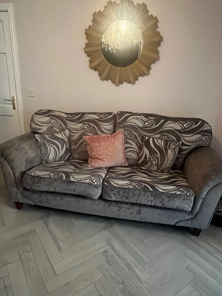 2 & 3 Seater Sofa Set – Grey – Excellent Condition - Image 1