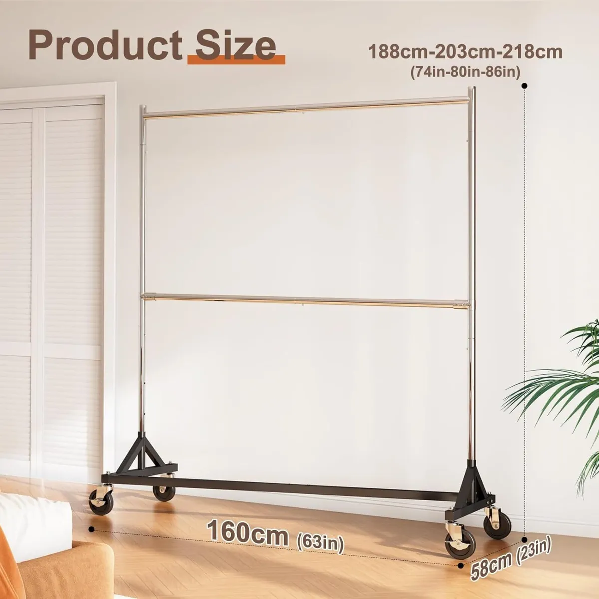 Commercial Heavy Duty Double Clothing Rack - Z - Image 3