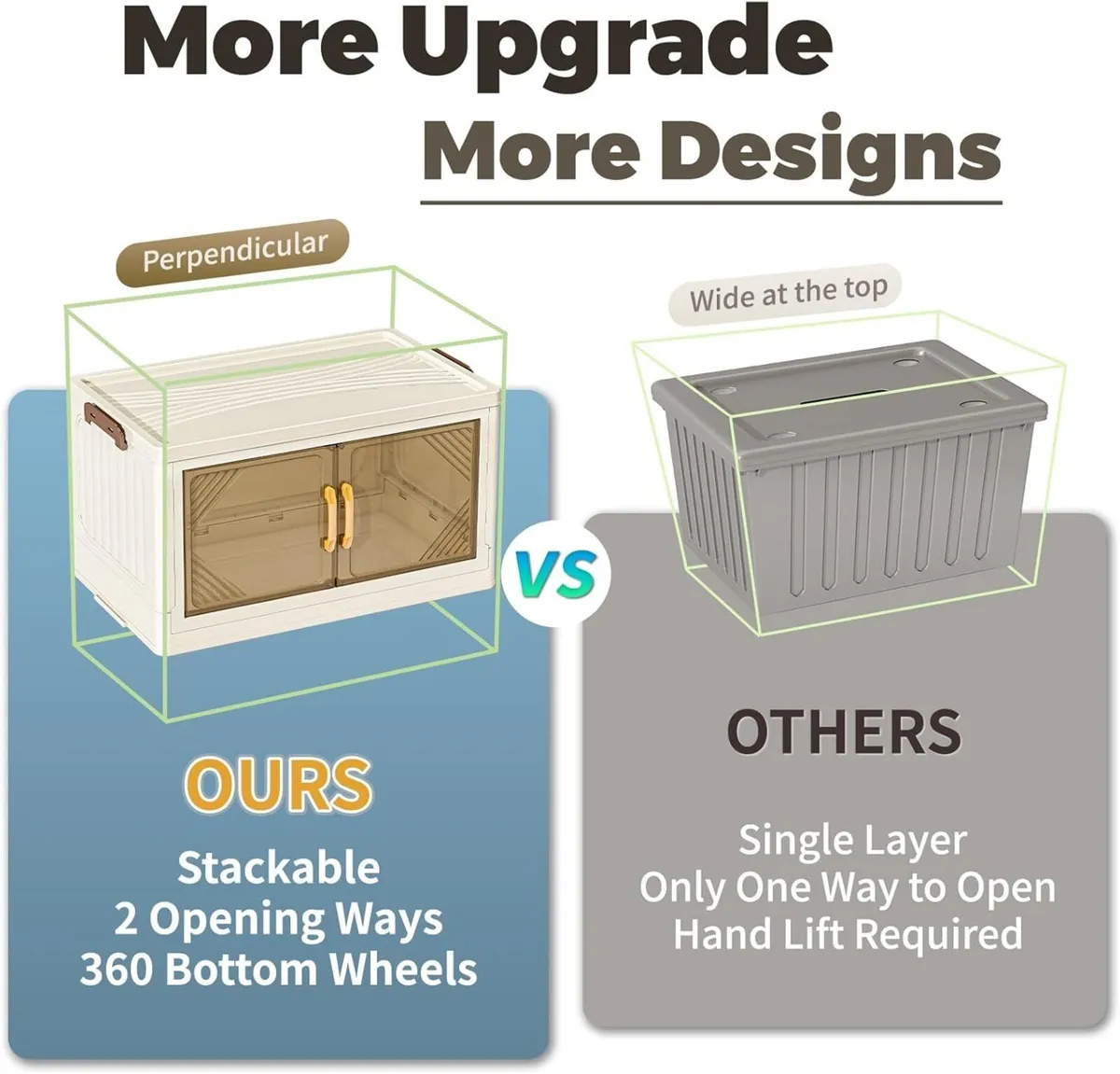 Storage Boxes with Lid 5-Tier Plastic Stackable 1 - Image 3