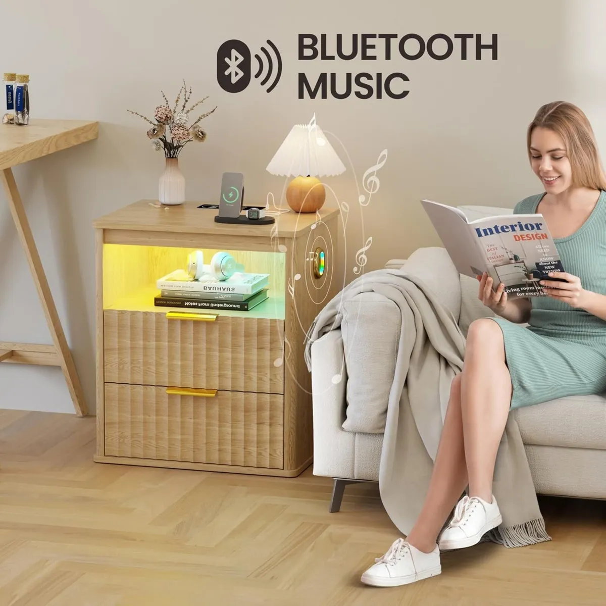 Bluetooth Speaker Bedside Table -24 Color RGB - Image 3