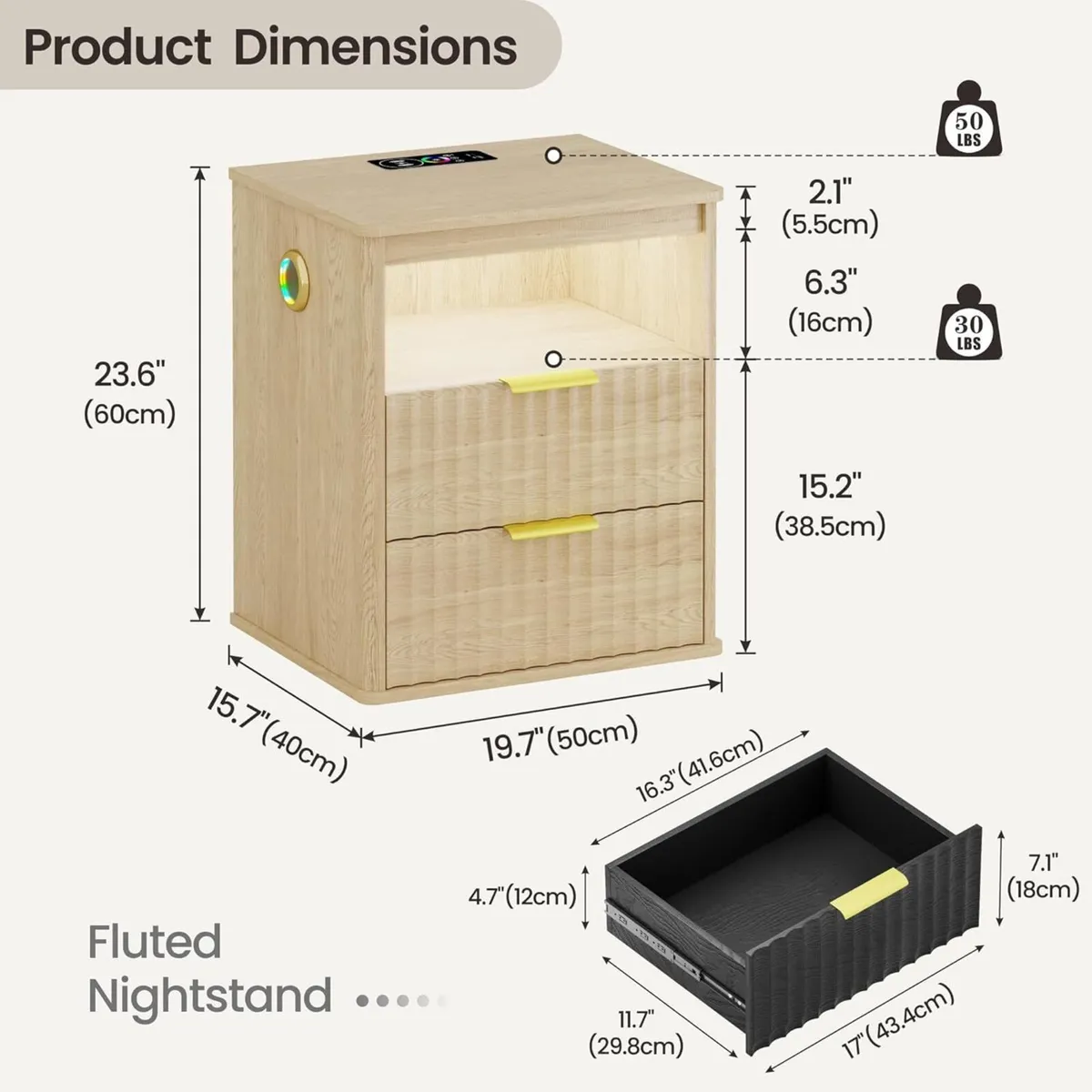 Bluetooth Speaker Bedside Table -24 Color RGB - Image 2