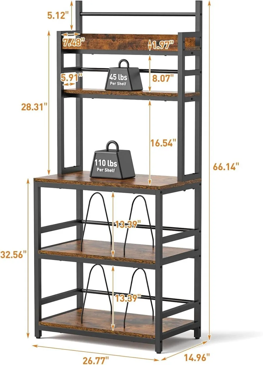 Record Player Stand with Vinyl Storage Turntable - Image 3