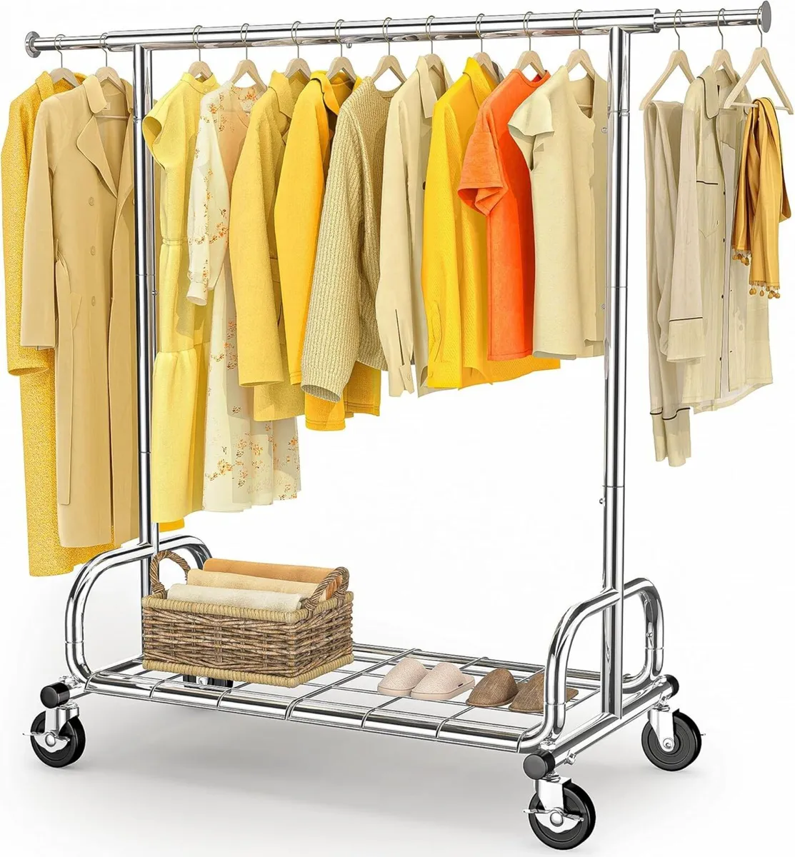 Coat rack on wheels load capacity of 300 pounds - Image 1