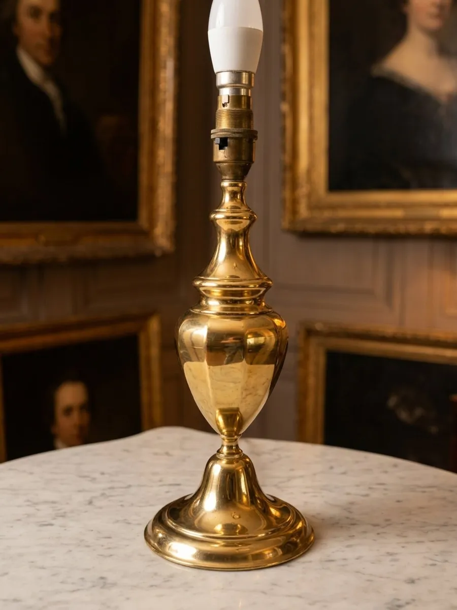 Vintage brass lamp Postage available - Image 2