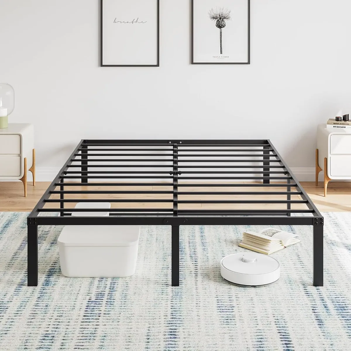 King size Bed frame Metal 150x200 cm 36 Height - Image 3