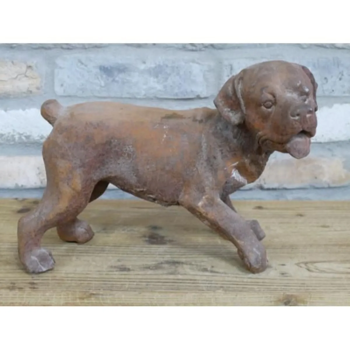 Small Cast Iron Rusty Dog D11481 - Image 1
