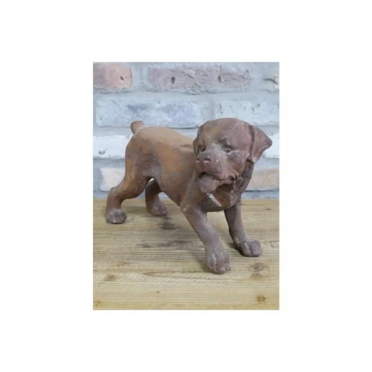 Small Cast Iron Rusty Dog D11481 - Image 2