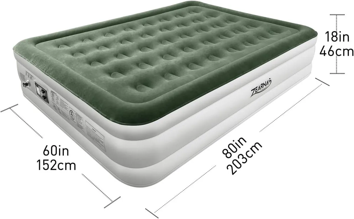 King Inflatable Air Mattress Bed with Built-in - Image 3