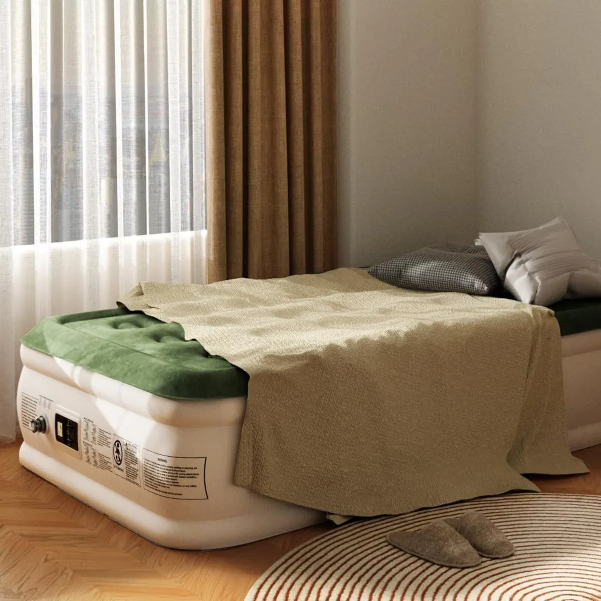 Single Inflatable Mattress Air Bed for Home with - Image 2