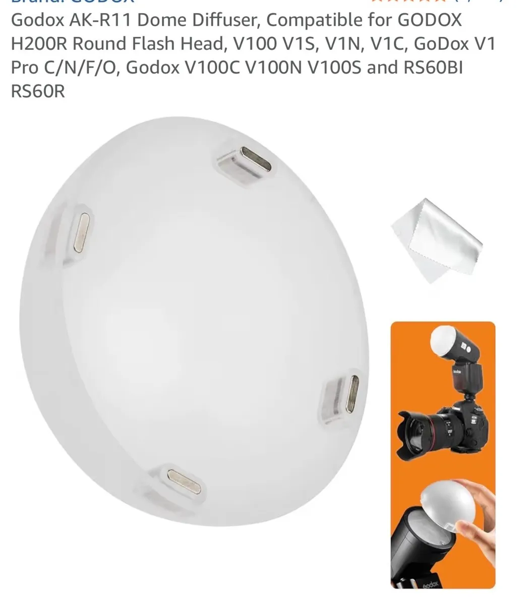 Godox v100 Flash for Canon + Extras - Image 4