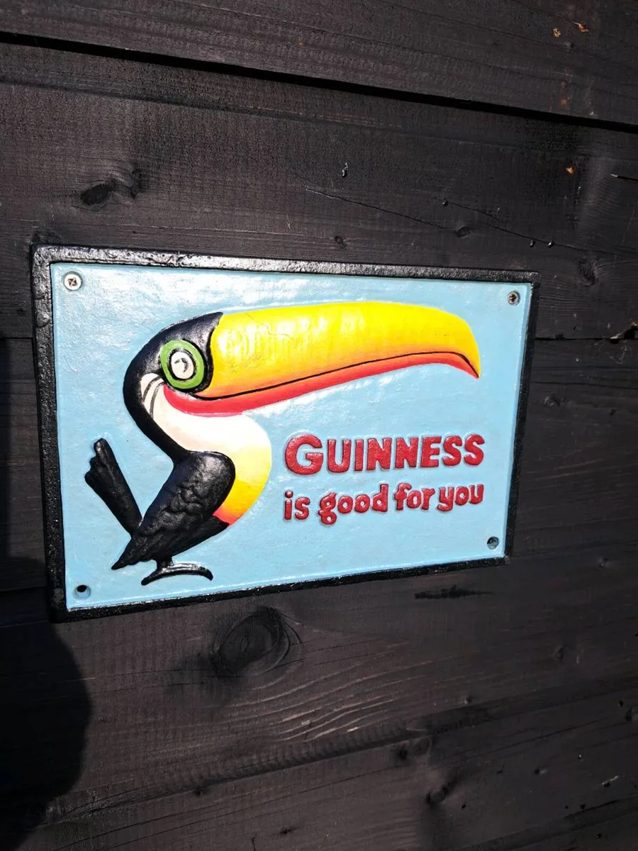 Guinness cast iron sign - Image 1