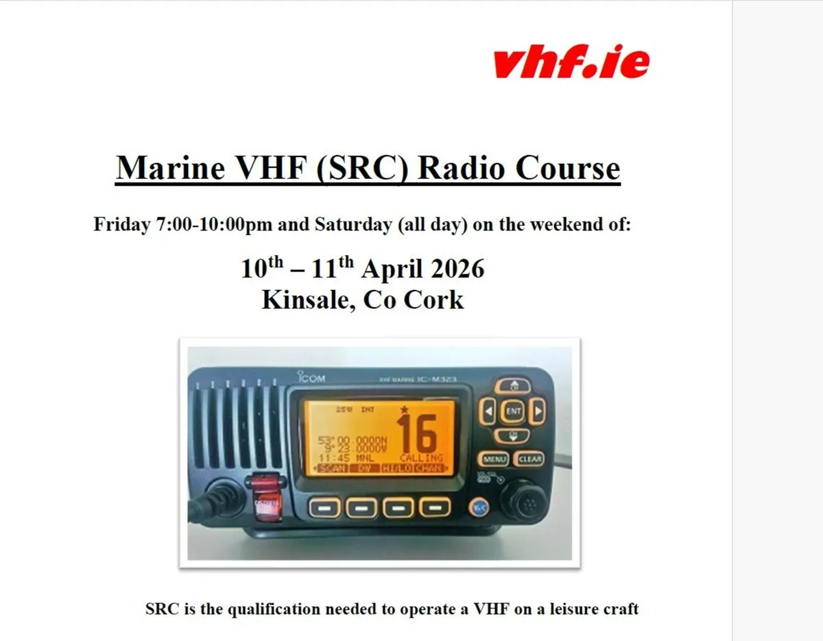 VHF SRC Marine Radio Courses: Kinsale, Co Cork - Image 1
