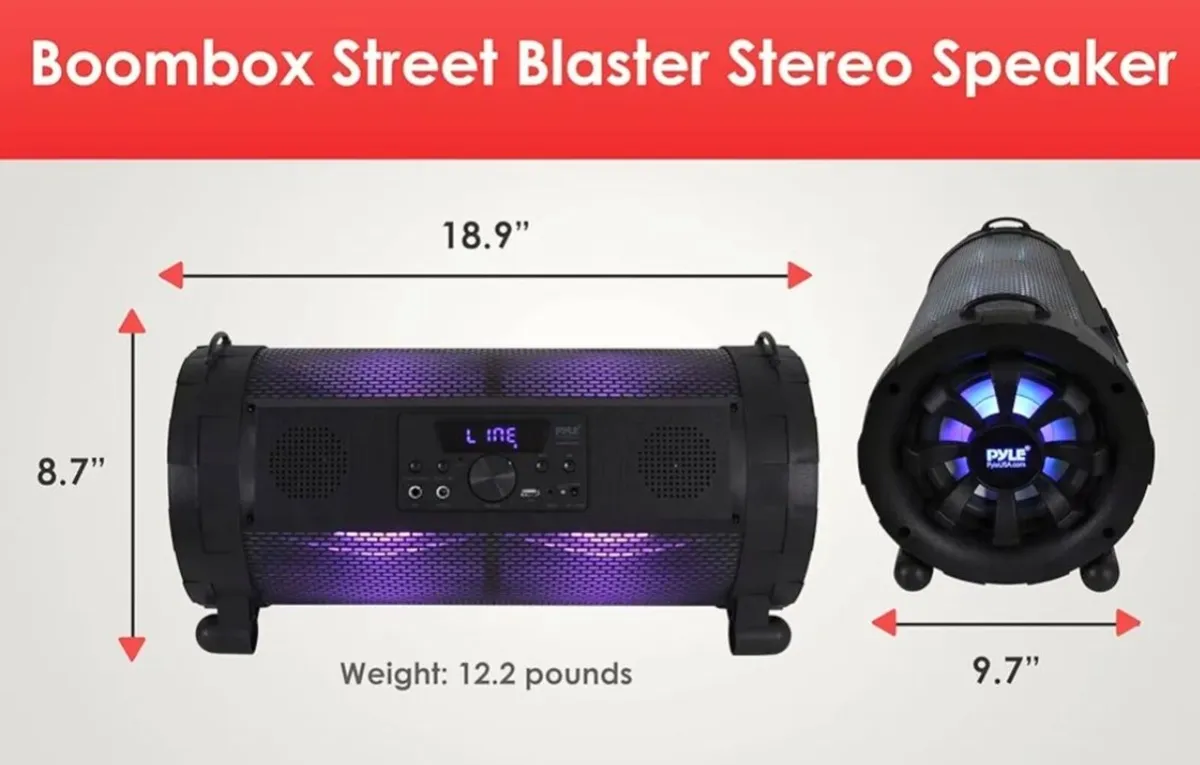 300 w Portable Wireless Bluetooth BoomBox - Image 1