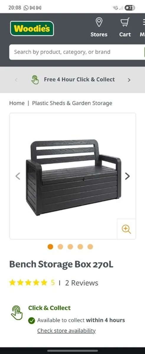 Garden Storage Bench - Image 2